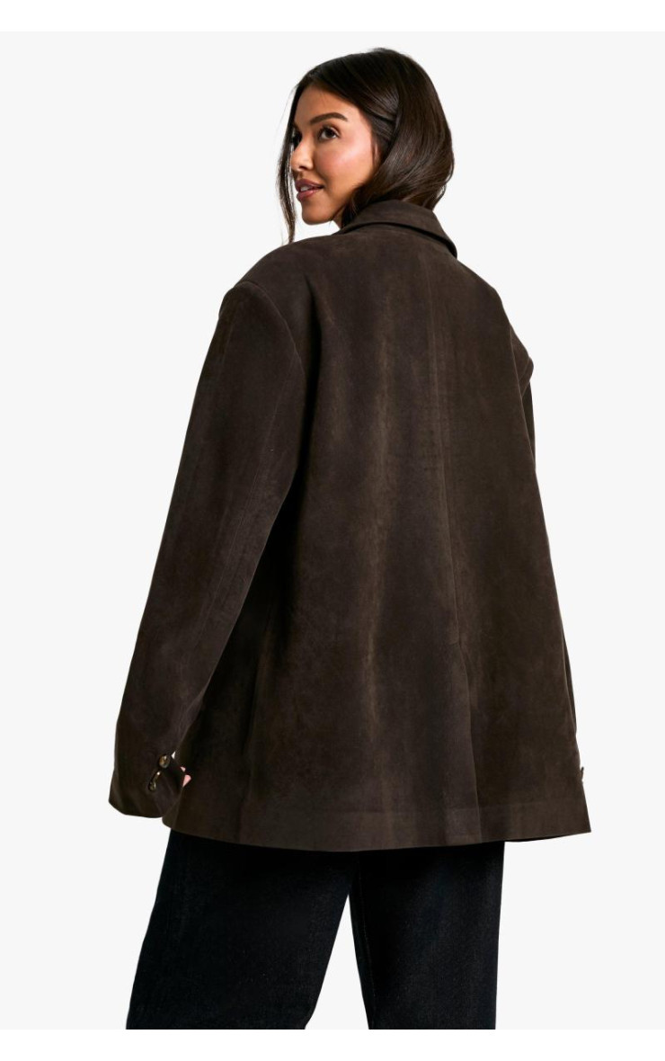 Величезний піджак із замші у вінтажному стилі