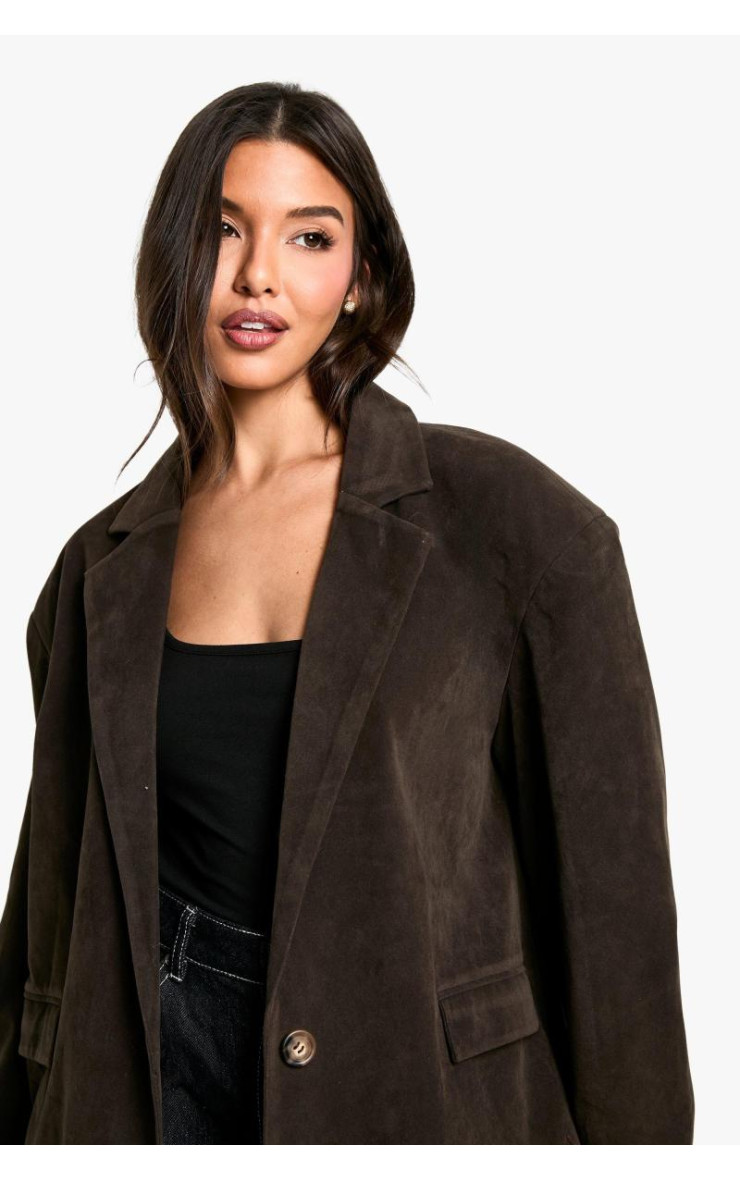 Величезний піджак із замші у вінтажному стилі