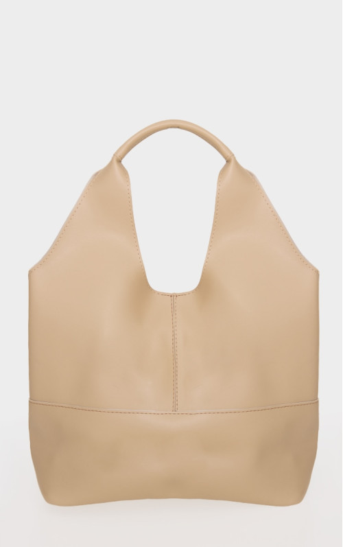 Кремова абстрактна вигнута сумка