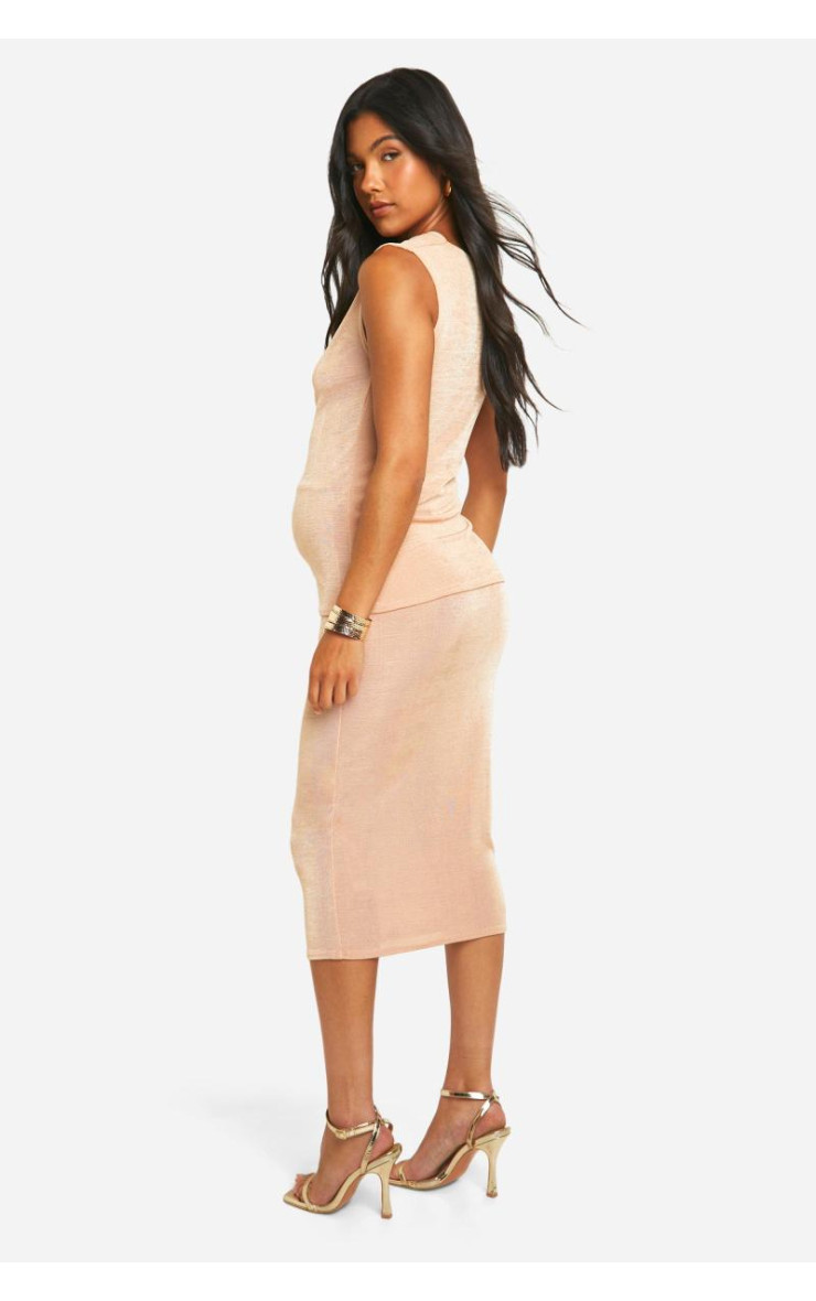 Облягаюча спідниця міді з ацетату для вагітних