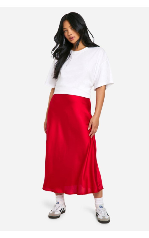 Маленька атласна спідниця Midaxi