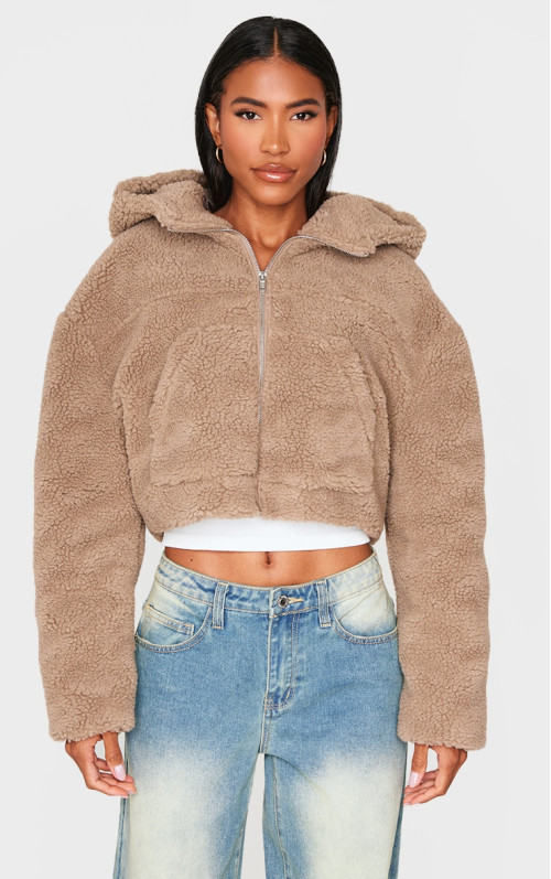 Куртка Latte Borg з капюшоном і кишенями на блискавці