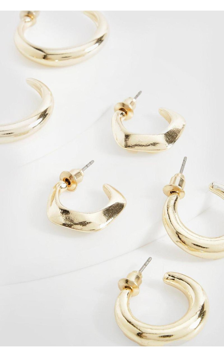 Масивні золоті сережки в комплекті