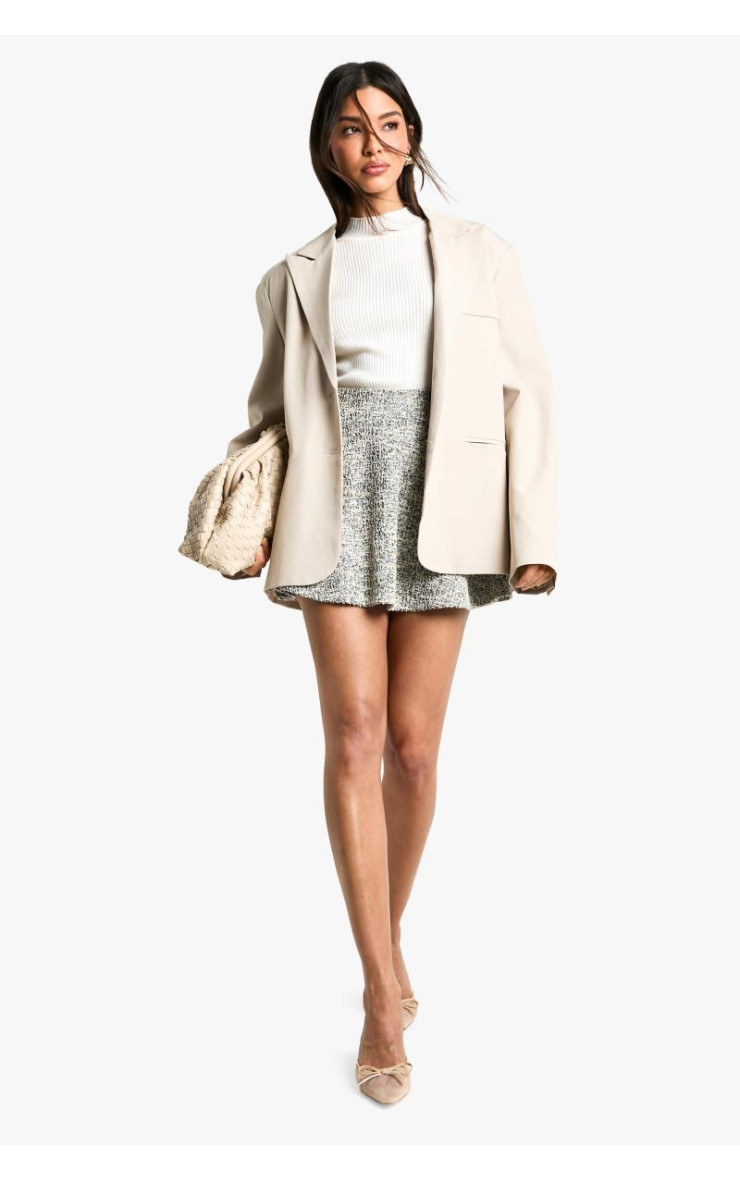 Міні-спідниця-скейтер із букле