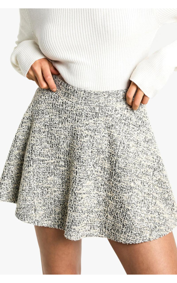 Міні-спідниця-скейтер із букле