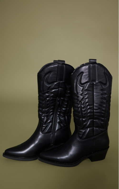 Чорні черевики зі штучної шкіри