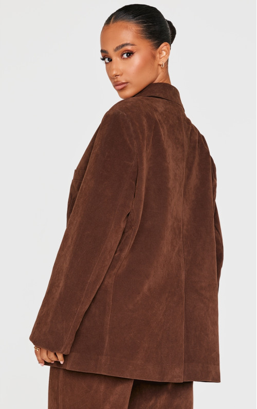 Довга куртка зі штучної замші Petite Chocolate